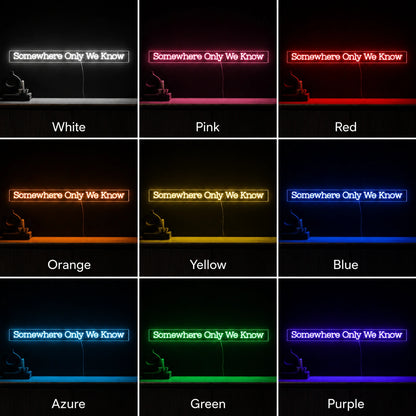 Somewhere Only Neon Sign LED Neon Sign color grid