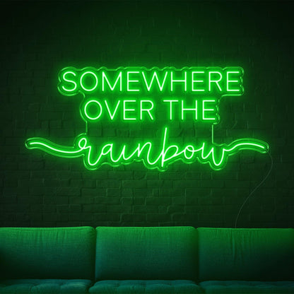 Somewhere Over The Rainbow Purple Led Neon Sign For Indoor Wall Art Decor | Shineneon