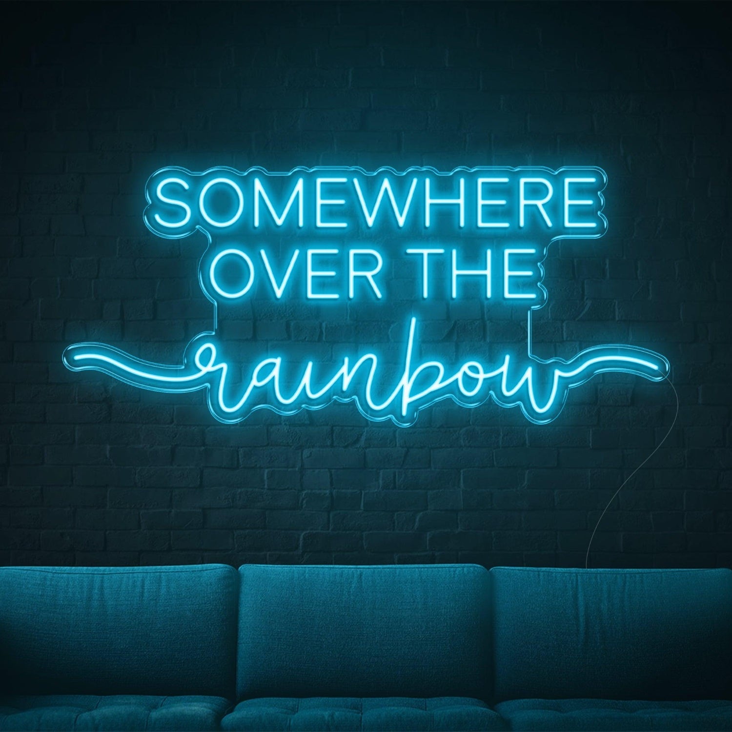 Somewhere Over The Rainbow Purple Led Neon Sign For Indoor Wall Art Decor | Shineneon