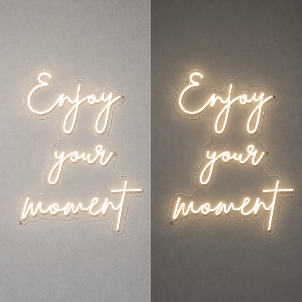 Son Ate Seek LED Neon Sign Garage Man Cave Neon Sign day and night comparison