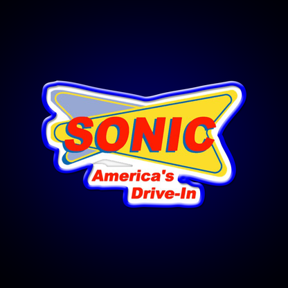 Sonic Americas Drive Fast Food Led Neon Sign For Burger Place Rgb Color