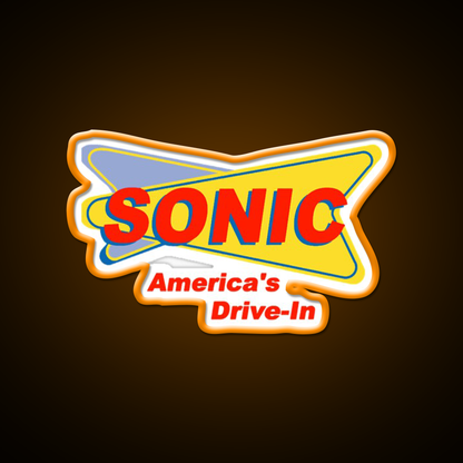 Sonic Americas Drive Fast Food Led Neon Sign For Burger Place Rgb Color