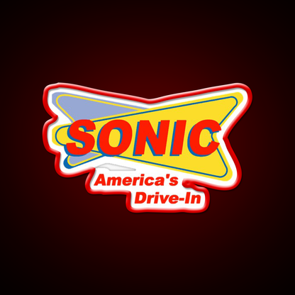 Sonic Americas Drive Fast Food Led Neon Sign For Burger Place Rgb Color