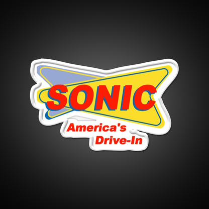 Sonic Americas Drive Fast Food Led Neon Sign For Burger Place Rgb Color