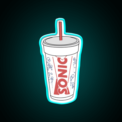 Sonic Cup Fast Food Led Neon Sign For Burger Place Rgb Color - Shineneon