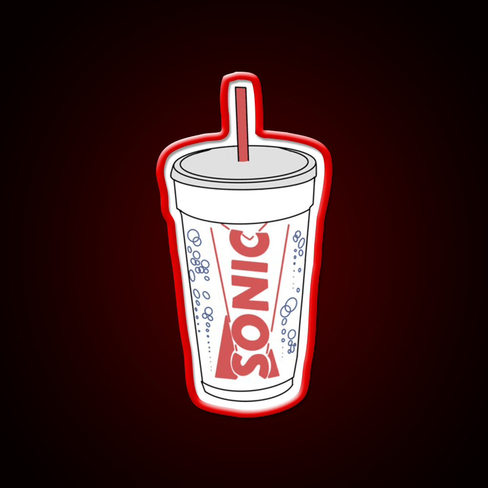 Sonic Cup Fast Food Led Neon Sign For Burger Place Rgb Color - Shineneon