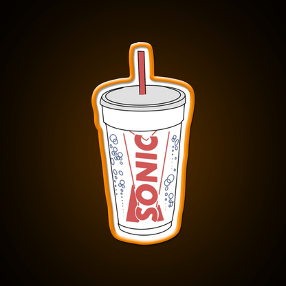 Sonic Cup Fast Food Led Neon Sign For Burger Place Rgb Color - Shineneon