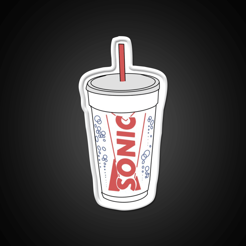 Sonic Cup Fast Food Led Neon Sign For Burger Place Rgb Color - Shineneon