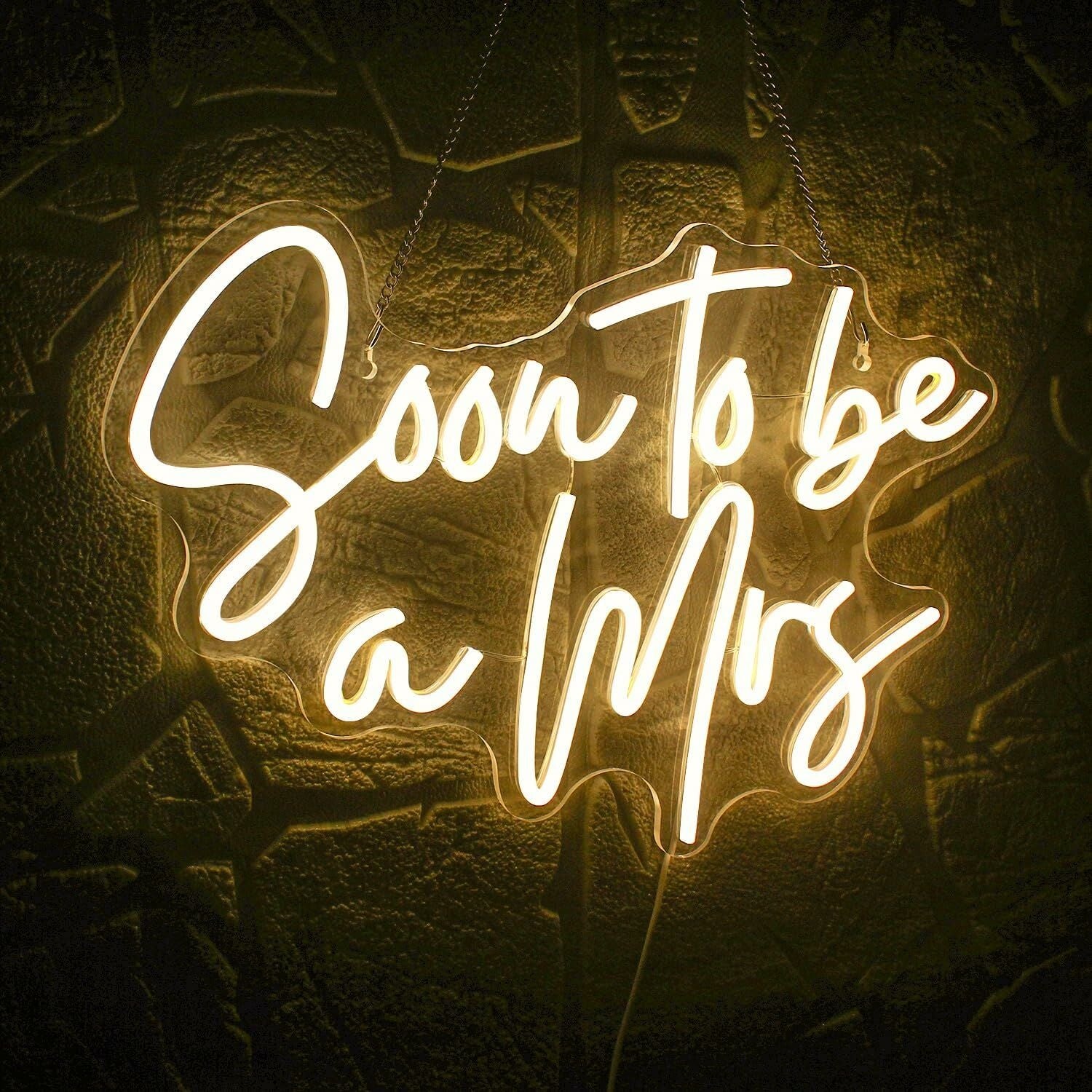 Soon To Be A Mrs Proposal Neon Sign | Shineneon