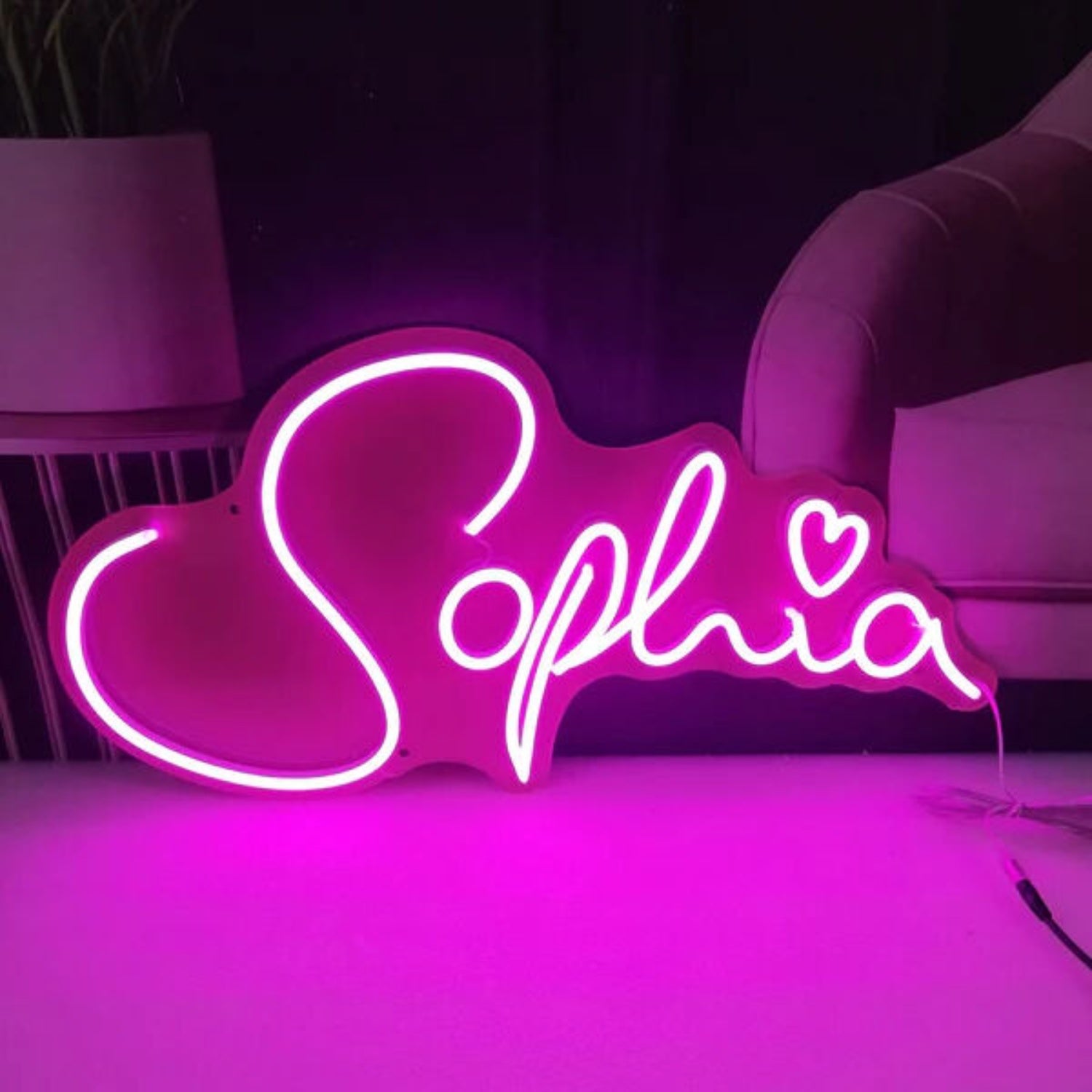 Sophia Neon Name Signs Pink Name Neon Lights | Shineneon