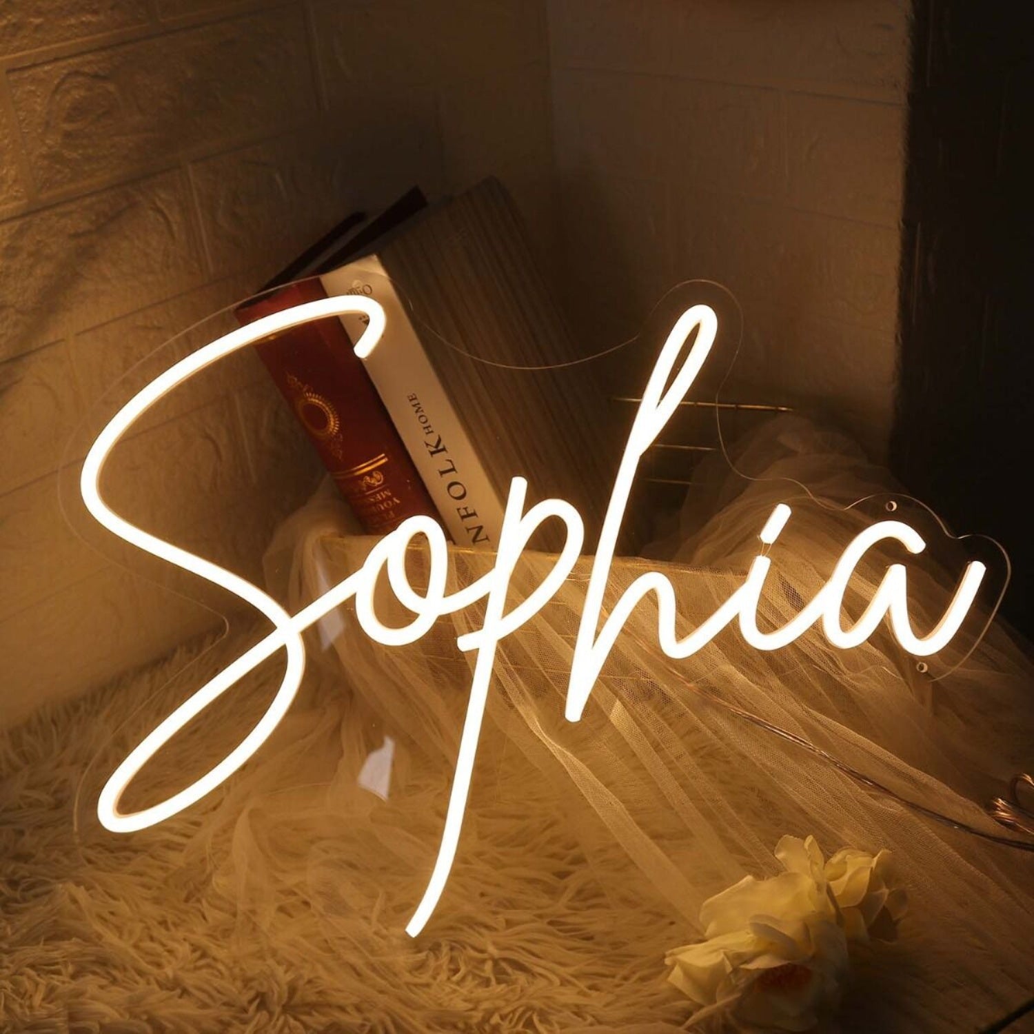 Sophia Yellow Led Neon Sign For Personalized Decor - Shineneon