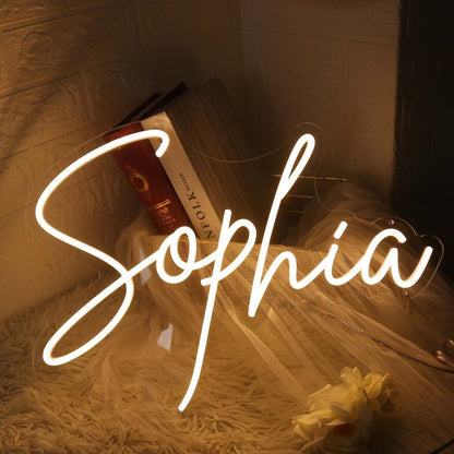 Sophia Yellow Led Neon Sign For Personalized Decor - Shineneon