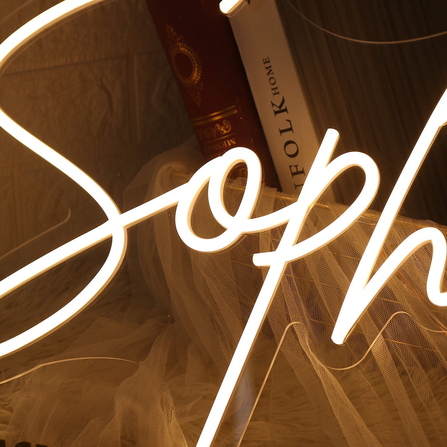 Sophia Yellow Led Neon Sign For Personalized Decor - Shineneon