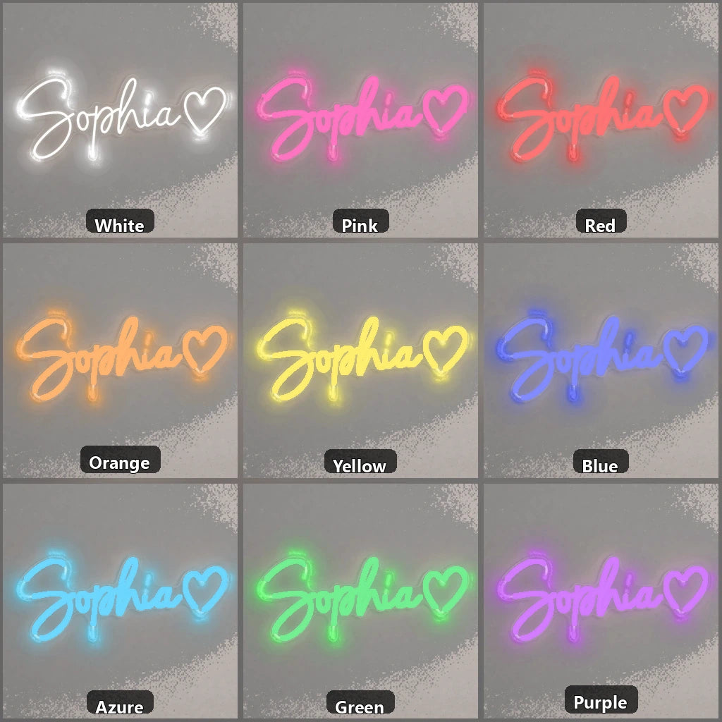 Sophiia LED Neon Sign Garage Man Cave Neon Sign color grid