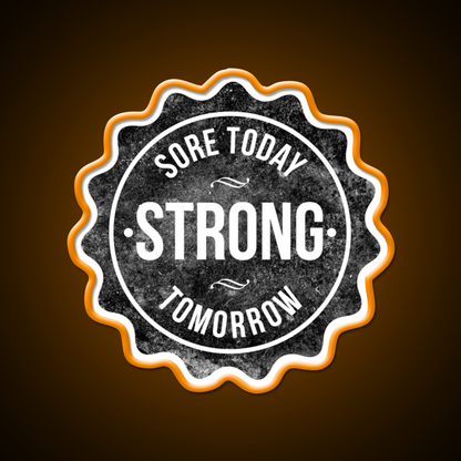 Sore Today Strong Tomorrow Gym Fitness Led Neon Sign Gym Room Sign Rgb Color