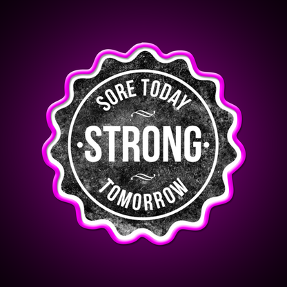 Sore Today Strong Tomorrow Gym Fitness Led Neon Sign Gym Room Sign Rgb Color