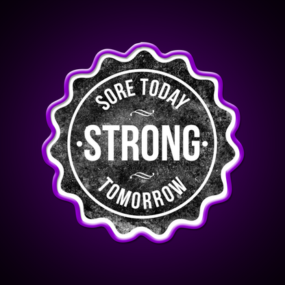 Sore Today Strong Tomorrow Gym Fitness Led Neon Sign Gym Room Sign Rgb Color