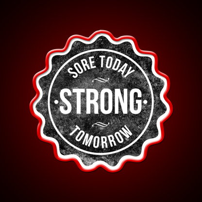 Sore Today Strong Tomorrow Gym Fitness Led Neon Sign Gym Room Sign Rgb Color