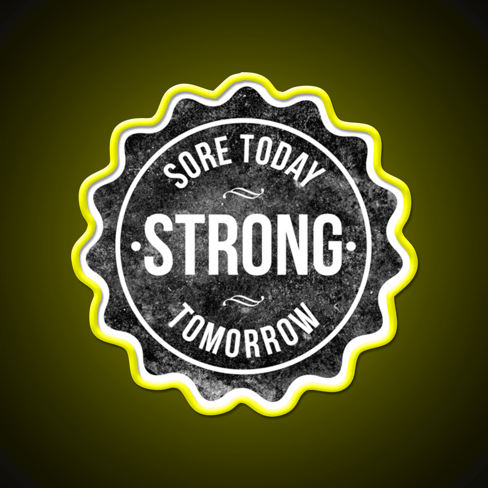 Sore Today Strong Tomorrow Gym Fitness Led Neon Sign Gym Room Sign Rgb Color