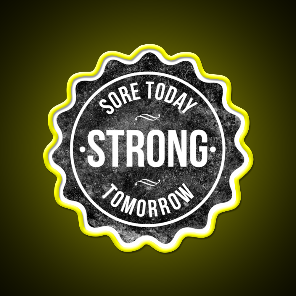 Sore Today Strong Tomorrow Gym Fitness Led Neon Sign Gym Room Sign Rgb Color