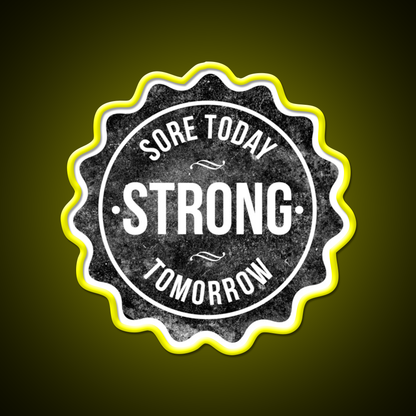 Sore Today Strong Tomorrow Gym Fitness Led Neon Sign Gym Room Sign Rgb Color