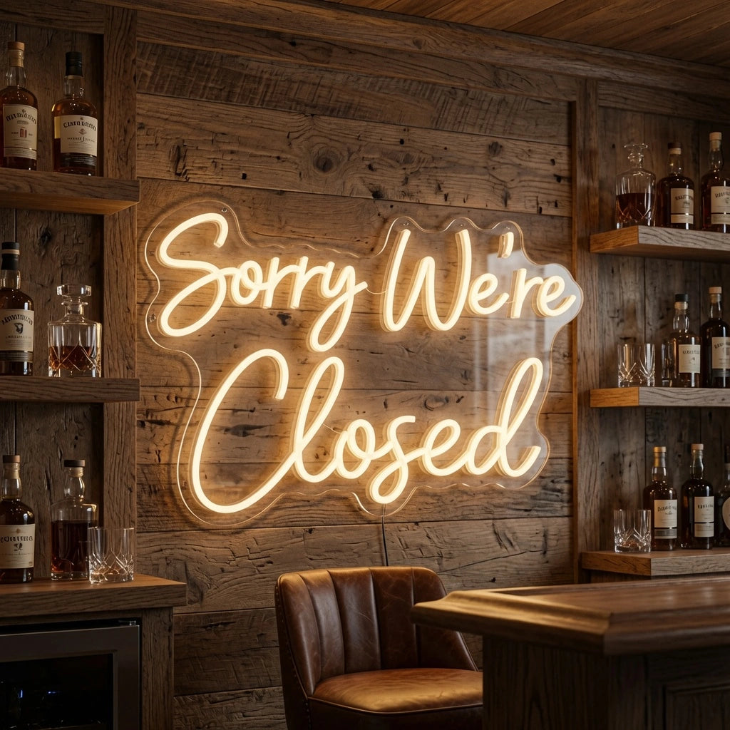 Sorry We're Closed LED Neon Sign - 02 High-Converting Product Image