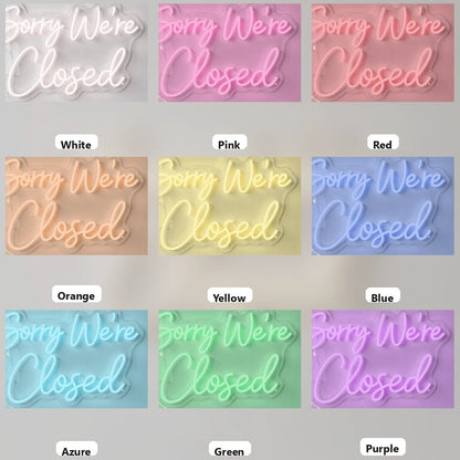 Sorry We're Closed LED Neon Sign Wall Neon Sign - Shineneon