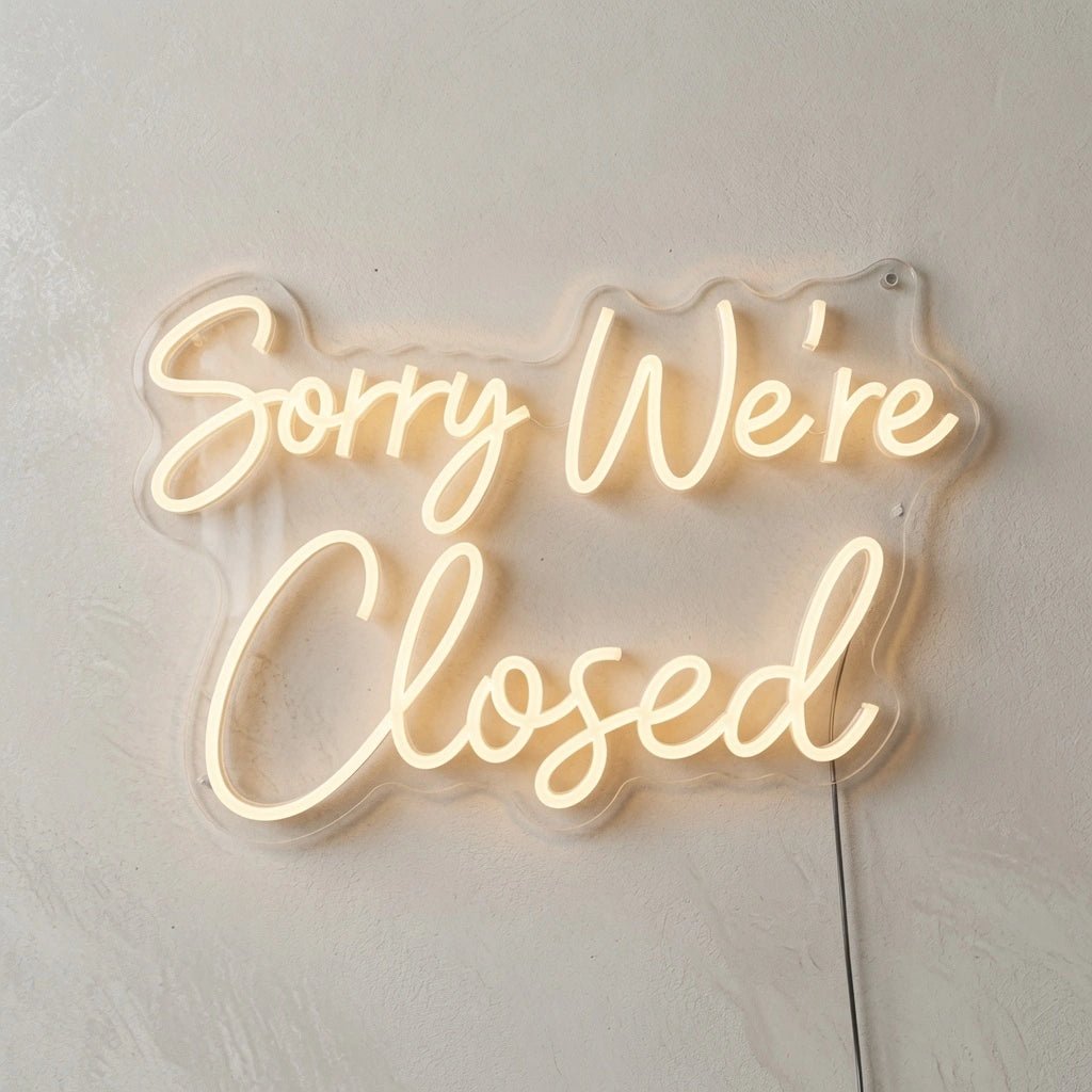 Sorry We're Closed LED Neon Sign Wall Neon Sign - Shineneon