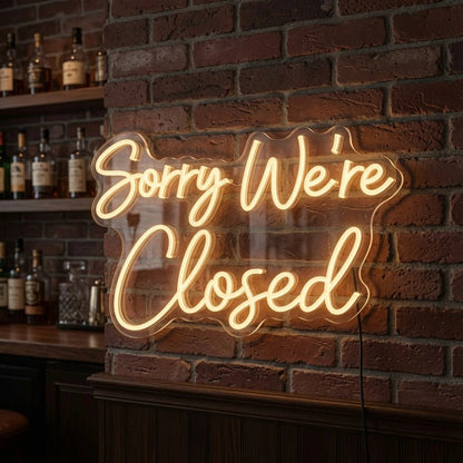 Sorry We're Closed LED Neon Sign Wall Neon Sign - Shineneon