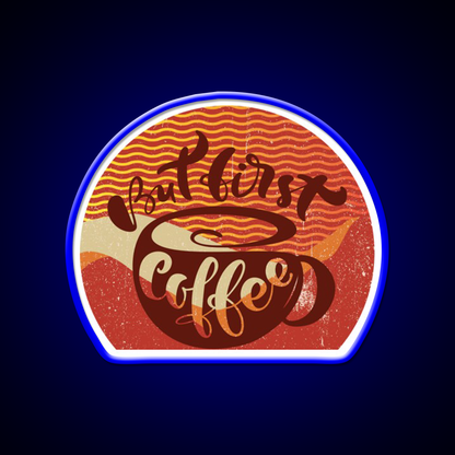 Sorrymy Heart Wants Coffee First Cafe Led Neon Sign Espresso Bar Art Rgb Color