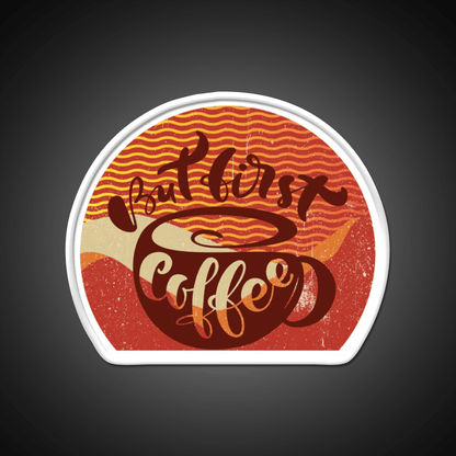 Sorrymy Heart Wants Coffee First Cafe Led Neon Sign Espresso Bar Art Rgb Color - Shineneon
