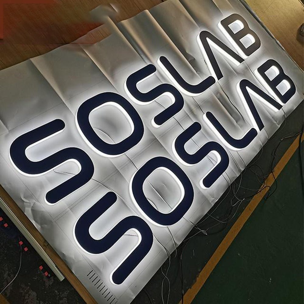 Soslab 3D Backlit Letters Business Metal Led Sign - Shineneon