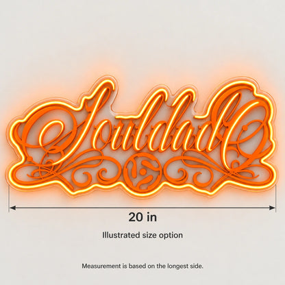 Souldad Custom LED Neon Sign | 797d8d07f8b798ad21b513c40688d62e1cf1f89c642a3b05ca48d05c81481720 | dimensions
