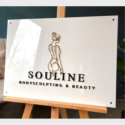 Souline Beauty Acrylic Business Logo Sign - Shineneon