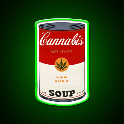 Soup Hemp Inspired Green Leaf Led Neon Sign Rgb Color - Shineneon