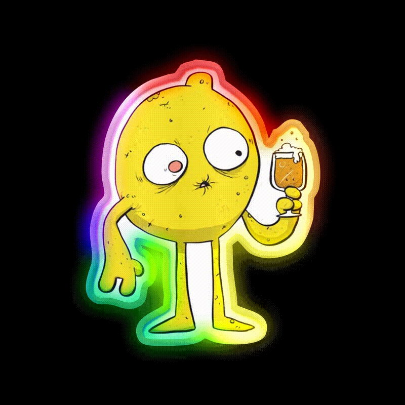 Sour Beer Monster Beer Bar Decor Led Neon Sign Rgb Color - LED neon sign close-up detail