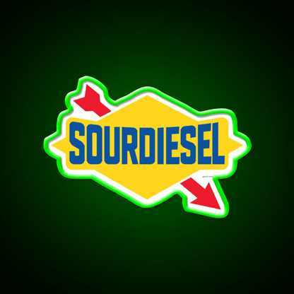 Sour Diesel Hemp Inspired Green Leaf Led Neon Sign Rgb Color - Shineneon