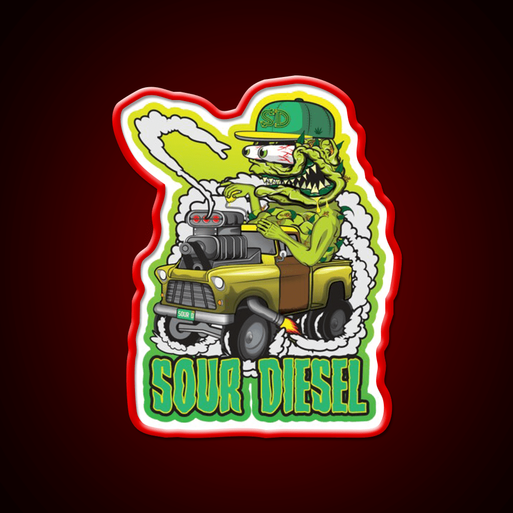 Sour Diesel Hemp Inspired Green Leaf Led Neon Sign Room Light Sign Rgb Color - Shineneon