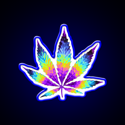Sour Diesel Holo Leaf Hemp Inspired Green Leaf Led Neon Sign Rgb Color - LED neon sign view 5