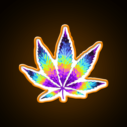 Sour Diesel Holo Leaf Hemp Inspired Green Leaf Led Neon Sign Rgb Color - Shineneon