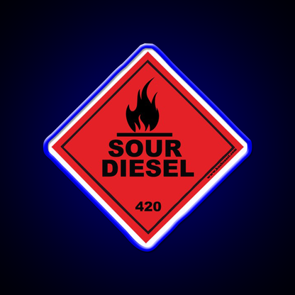 Sour Diesel Strain Art Hemp Inspired Green Leaf Led Neon Sign Rgb Color - LED neon sign view 5