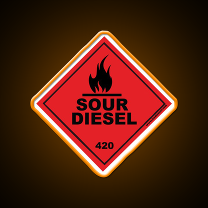 Sour Diesel Strain Art Hemp Inspired Green Leaf Led Neon Sign Rgb Color - LED neon sign view 6