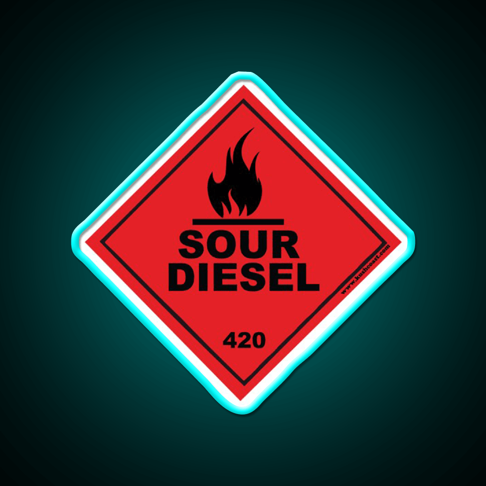 Sour Diesel Strain Art Hemp Inspired Green Leaf Led Neon Sign Rgb Color - Shineneon