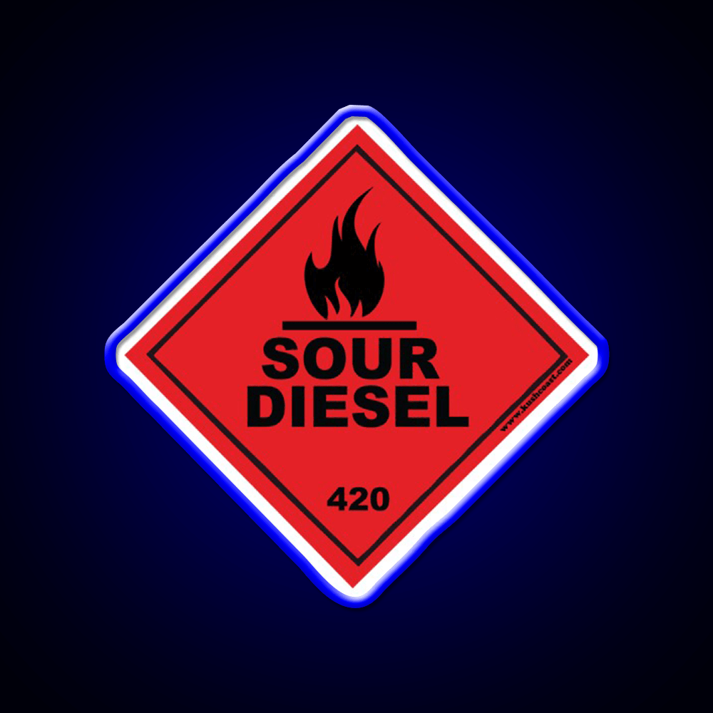 Sour Diesel Strain Art Hemp Inspired Green Leaf Led Neon Sign Rgb Color - Shineneon