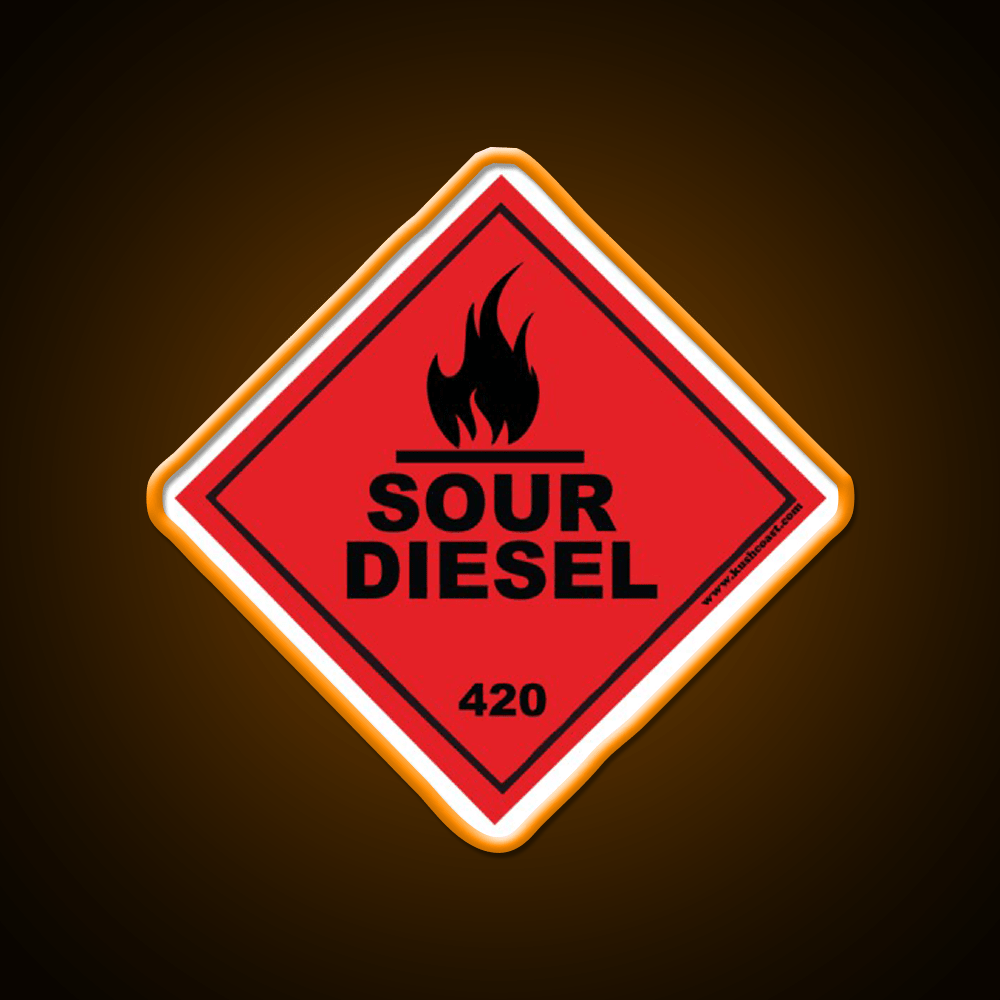 Sour Diesel Strain Art Hemp Inspired Green Leaf Led Neon Sign Rgb Color - Shineneon