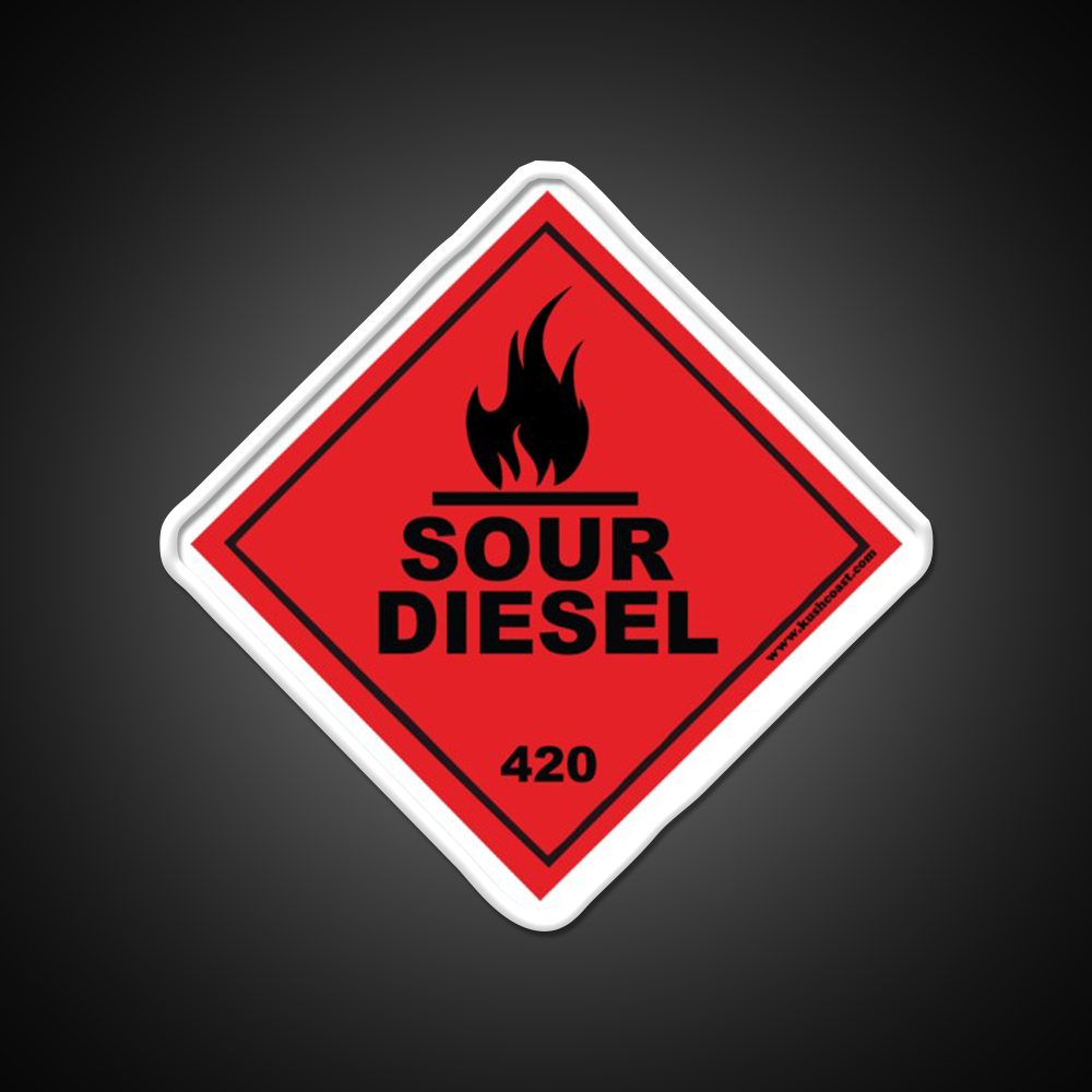 Sour Diesel Strain Art Hemp Inspired Green Leaf Led Neon Sign Rgb Color - LED neon sign view 11