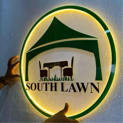 South Lawn Acrylic Business Logo Sign - Shineneon