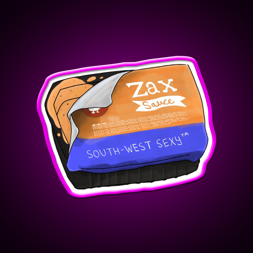 Southwest Sexy Zax Sauce Fast Food Led Neon Sign For Burger Place Rgb Color - Shineneon