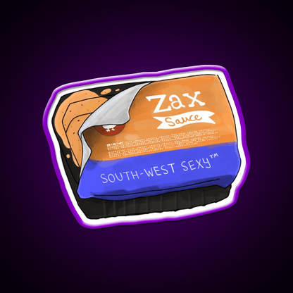 Southwest Sexy Zax Sauce Fast Food Led Neon Sign For Burger Place Rgb Color - Shineneon