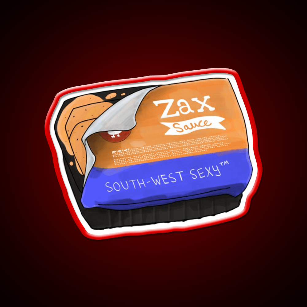 Southwest Sexy Zax Sauce Fast Food Led Neon Sign For Burger Place Rgb Color - Shineneon